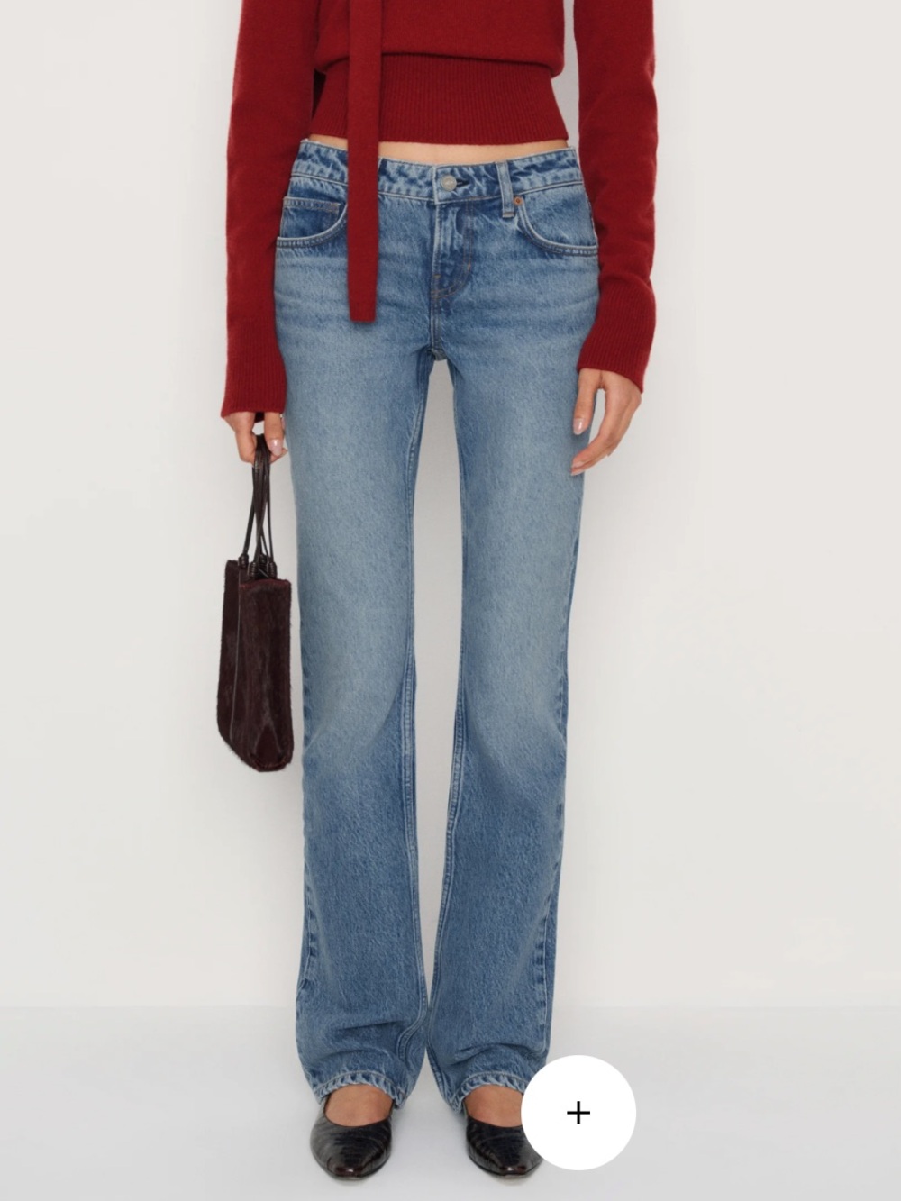 Reformation Jade Low Rise Slim Leg Jeans